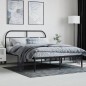 vidaXL Estructura de cama con cabecero metal negro 140x190 cm vidaXL Estructura de cama con cabecero metal negro 140x190 cm