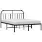 vidaXL Estructura de cama con cabecero metal negro 140x190 cm vidaXL Estructura de cama con cabecero metal negro 140x190 cm