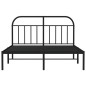 vidaXL Estructura de cama con cabecero metal negro 140x190 cm vidaXL Estructura de cama con cabecero metal negro 140x190 cm
