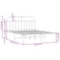 vidaXL Estructura de cama con cabecero metal negro 140x190 cm vidaXL Estructura de cama con cabecero metal negro 140x190 cm