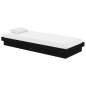 vidaXL Estructura de cama individual madera maciza negra 75x190 cm