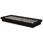 vidaXL Estructura de cama individual madera maciza negra 75x190 cm
