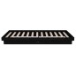 vidaXL Estructura de cama individual madera maciza negra 75x190 cm
