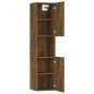 vidaXL Armario de baño madera contrachapada roble ahumado 30x30x130 cm vidaXL Armario de baño madera contrachapada roble ahumado 30x30x130 cm