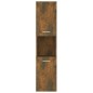 vidaXL Armario de baño madera contrachapada roble ahumado 30x30x130 cm vidaXL Armario de baño madera contrachapada roble ahumado 30x30x130 cm