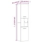 vidaXL Armario de baño madera contrachapada roble ahumado 30x30x130 cm vidaXL Armario de baño madera contrachapada roble ahumado 30x30x130 cm