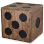 vidaXL Caja de almacenamiento madera mindi 40x40x40 cm diseño de dado vidaXL Caja de almacenamiento madera mindi 40x40x40 cm diseño de dado