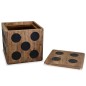 vidaXL Caja de almacenamiento madera mindi 40x40x40 cm diseño de dado vidaXL Caja de almacenamiento madera mindi 40x40x40 cm diseño de dado