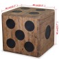 vidaXL Caja de almacenamiento madera mindi 40x40x40 cm diseño de dado vidaXL Caja de almacenamiento madera mindi 40x40x40 cm diseño de dado