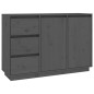 vidaXL Aparador de madera maciza de pino gris 111x34x75 cm vidaXL Aparador de madera maciza de pino gris 111x34x75 cm