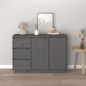 vidaXL Aparador de madera maciza de pino gris 111x34x75 cm vidaXL Aparador de madera maciza de pino gris 111x34x75 cm
