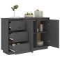 vidaXL Aparador de madera maciza de pino gris 111x34x75 cm vidaXL Aparador de madera maciza de pino gris 111x34x75 cm