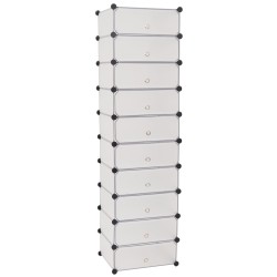 vidaXL Zapatero apilable con 10 compartimentos blanco