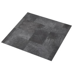 vidaXL Lama para suelo PVC autoadhesiva gris estructura madera 5,11 m²