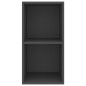vidaXL Mueble de pared para TV madera contrachapada gris 37x37x72 cm vidaXL Mueble de pared para TV madera contrachapada gris 37x37x72 cm