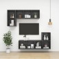 vidaXL Mueble de pared para TV madera contrachapada gris 37x37x72 cm vidaXL Mueble de pared para TV madera contrachapada gris 37x37x72 cm