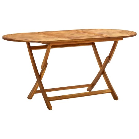 vidaXL Mesa de jardín plegable madera maciza de acacia 160x85x75 cm 