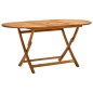 vidaXL Mesa de jardín plegable madera maciza de acacia 160x85x75 cm 