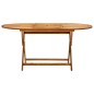 vidaXL Mesa de jardín plegable madera maciza de acacia 160x85x75 cm 