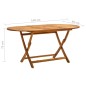 vidaXL Mesa de jardín plegable madera maciza de acacia 160x85x75 cm 