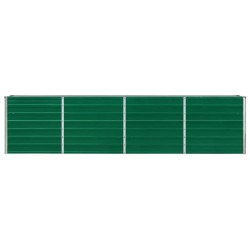 vidaXL Jardinera elevada de acero galvanizado verde 320x40x77 cm