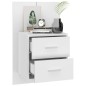 vidaXL Mesita de noche de pared blanca vidaXL Mesita de noche de pared blanca