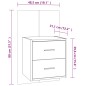 vidaXL Mesita de noche de pared blanca vidaXL Mesita de noche de pared blanca