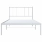 vidaXL Estructura de cama de metal con cabecero blanco 90x190 cm vidaXL Estructura de cama de metal con cabecero blanco 90x190 cm