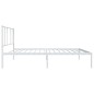 vidaXL Estructura de cama de metal con cabecero blanco 90x190 cm vidaXL Estructura de cama de metal con cabecero blanco 90x190 cm