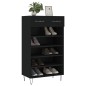 vidaXL Zapatero madera de ingeniería negro 60x35x105 cm vidaXL Zapatero madera de ingeniería negro 60x35x105 cm