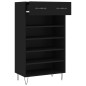 vidaXL Zapatero madera de ingeniería negro 60x35x105 cm vidaXL Zapatero madera de ingeniería negro 60x35x105 cm