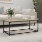 vidaXL Mesa de centro madera y hierro roble Sonoma 102x50x40 cm vidaXL Mesa de centro madera y hierro roble Sonoma 102x50x40 cm