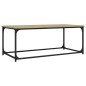 vidaXL Mesa de centro madera y hierro roble Sonoma 102x50x40 cm vidaXL Mesa de centro madera y hierro roble Sonoma 102x50x40 cm