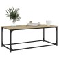 vidaXL Mesa de centro madera y hierro roble Sonoma 102x50x40 cm vidaXL Mesa de centro madera y hierro roble Sonoma 102x50x40 cm