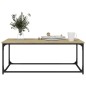 vidaXL Mesa de centro madera y hierro roble Sonoma 102x50x40 cm vidaXL Mesa de centro madera y hierro roble Sonoma 102x50x40 cm