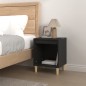vidaXL Mesita de noche madera contrachapada negro 40x35x50 cm vidaXL Mesita de noche madera contrachapada negro 40x35x50 cm