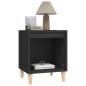 vidaXL Mesita de noche madera contrachapada negro 40x35x50 cm vidaXL Mesita de noche madera contrachapada negro 40x35x50 cm