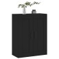 vidaXL Armario de pared madera de ingeniería negro 69,5x34x90 cm vidaXL Armario de pared madera de ingeniería negro 69,5x34x90 cm