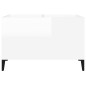 vidaXL Mueble discos madera contrachapada blanco brillo 74,5x38x48 cm vidaXL Mueble discos madera contrachapada blanco brillo 74,5x38x48 cm