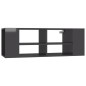 vidaXL Mueble de pared TV madera contrachapada gris brillo 102x35x35cm