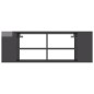 vidaXL Mueble de pared TV madera contrachapada gris brillo 102x35x35cm