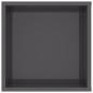 vidaXL Mueble de pared TV madera contrachapada gris brillo 102x35x35cm