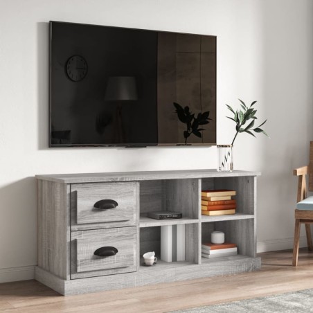 vidaXL Mueble de TV madera contrachapada gris Sonoma 102x35,5x47,5 cm