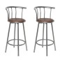 vidaXL Taburetes de cocina 2 unidades acero marrón vidaXL Taburetes de cocina 2 unidades acero marrón