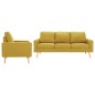 vidaXL Juego de sofás 2 piezas de tela amarillo vidaXL Juego de sofás 2 piezas de tela amarillo