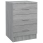 vidaXL Mesita de noche madera contrachapada gris Sonoma 38x35x56 cm vidaXL Mesita de noche madera contrachapada gris Sonoma 38x35x56 cm