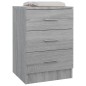 vidaXL Mesita de noche madera contrachapada gris Sonoma 38x35x56 cm vidaXL Mesita de noche madera contrachapada gris Sonoma 38x35x56 cm