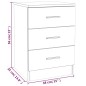 vidaXL Mesita de noche madera contrachapada gris Sonoma 38x35x56 cm vidaXL Mesita de noche madera contrachapada gris Sonoma 38x35x56 cm