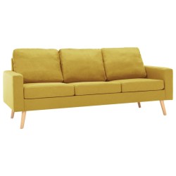 vidaXL Juego de sofás 2 piezas de tela amarillo