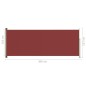 vidaXL Toldo lateral retráctil de jardín rojo 117x300 cm vidaXL Toldo lateral retráctil de jardín rojo 117x300 cm